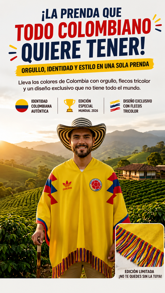 PONCHO SELECCION COLOMBIA MUNDIAL 2026