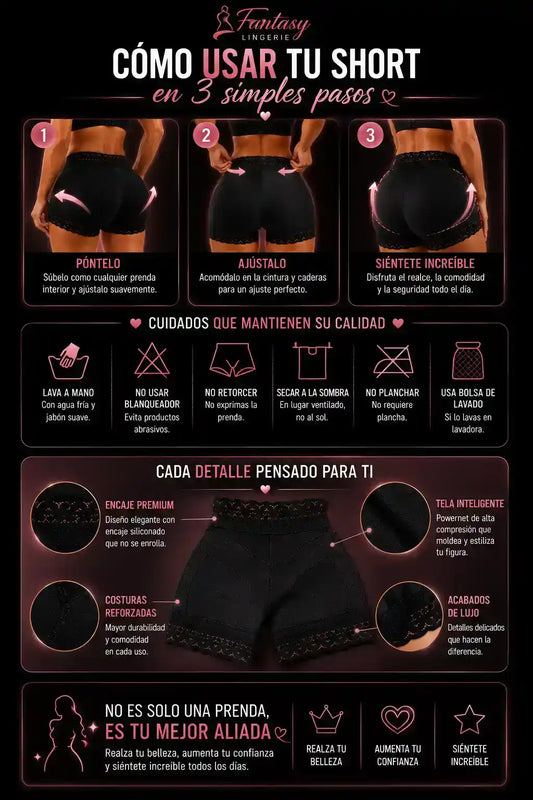 Faja short levanta cola